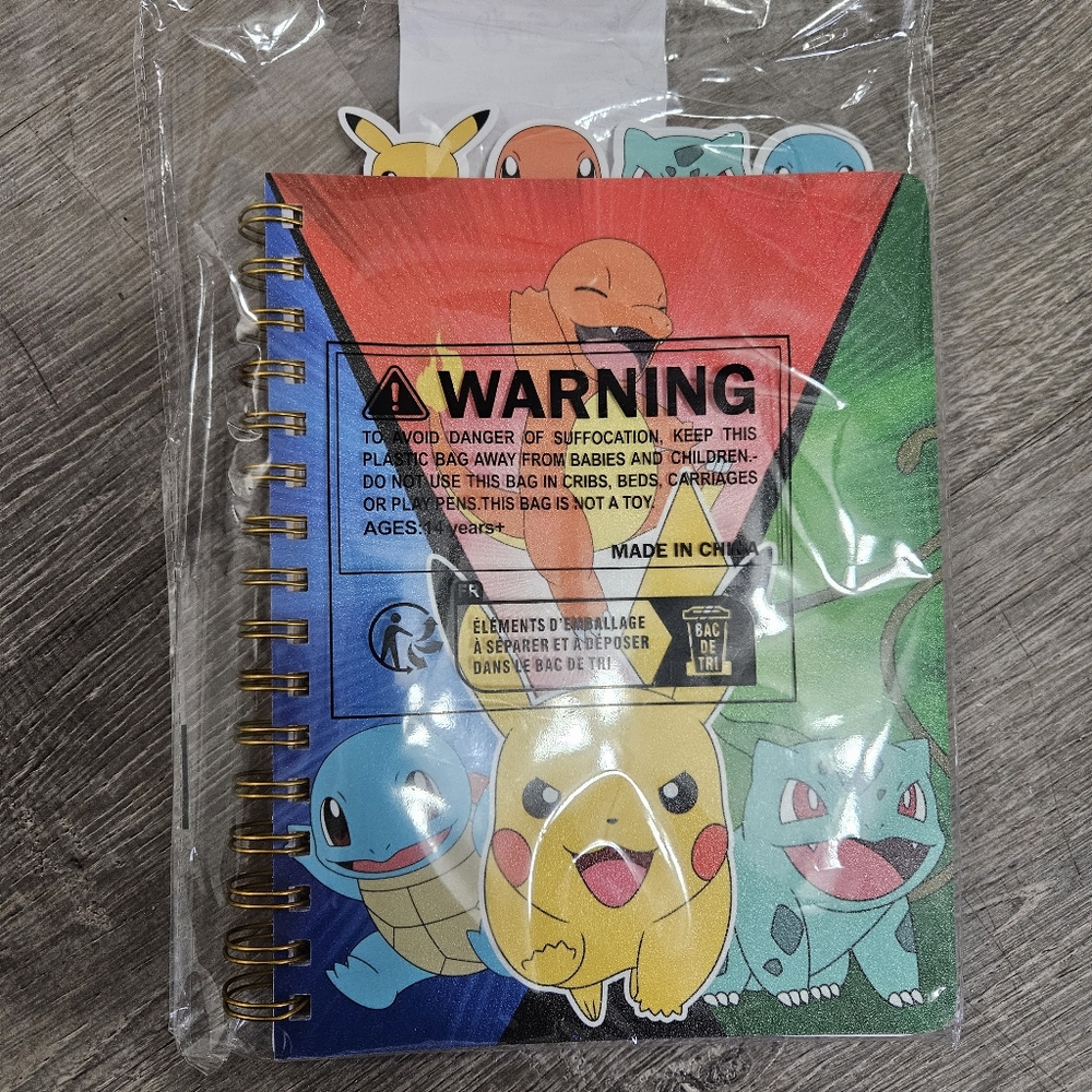 Pokémon Notebook w/Tabs Brand New in Package
